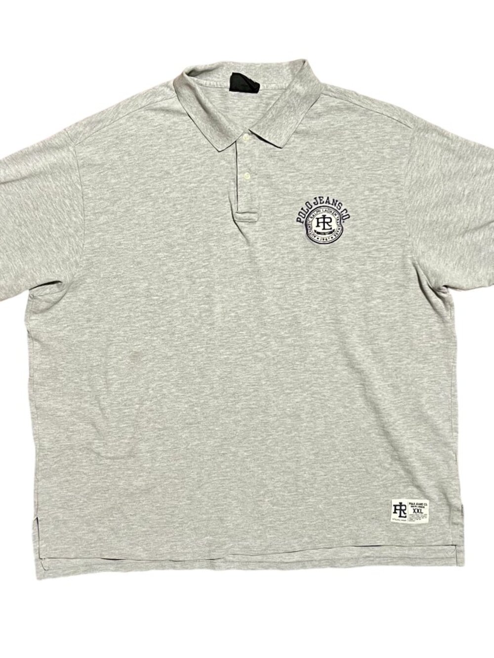 Polo Jeans Co Ralph Lauren Vintage Y2K Gray Athletic Polo Shirt, Men's 2XL
